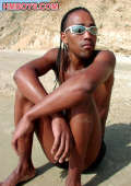 Jamaica boy wanking on the beach